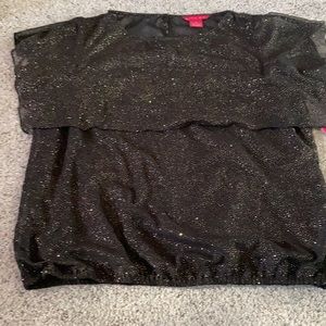 Shimmery Gorgeous black blouse with gold sparkles